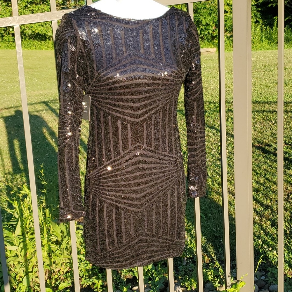 NEW Revamped Black Mini Sequine Dress